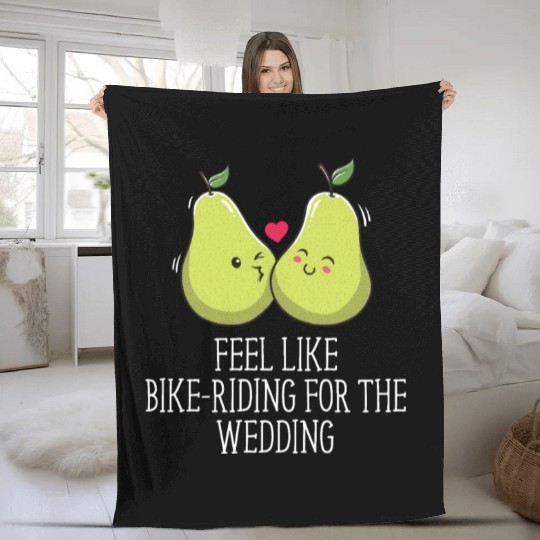 Feel Like Bike Riding for Wedding Engagement Fleece Blankets