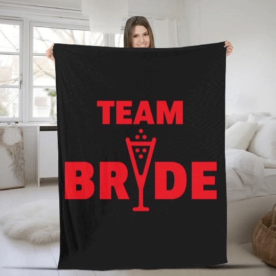 Team Bride Bubbly (Hen Night Bachelorette Party R) Fleece Blankets