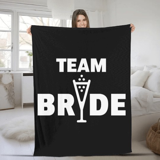 Team Bride Bubbly (Hen Night Bachelorette Party W) Fleece Blankets