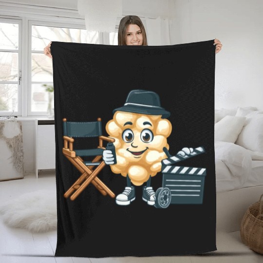 Popcorn Movie Fan Cinema Fleece Blankets