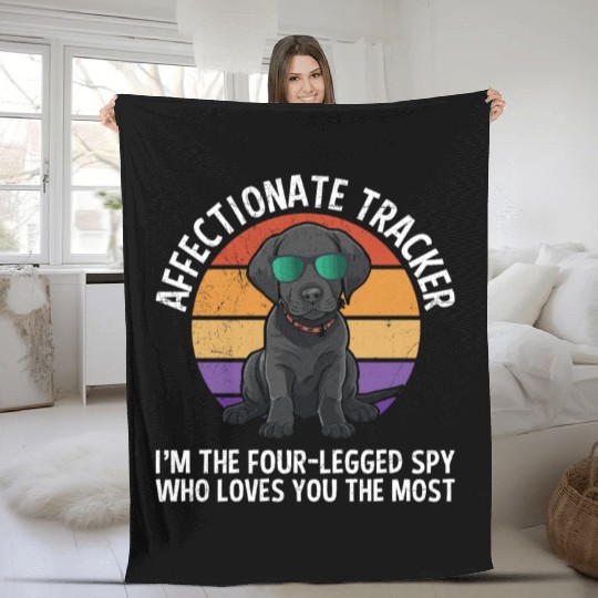 Labrador Lover AFFECTIONATE TRACKER Labrador Fleece Blankets