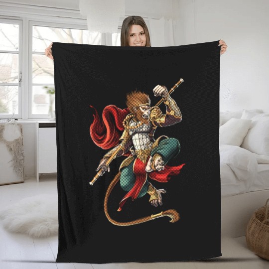 Sun Wukong Chinese Monkey King Fleece Blankets