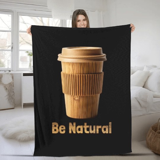 Be Natural, Bamboo Coffe Cup Fleece Blankets