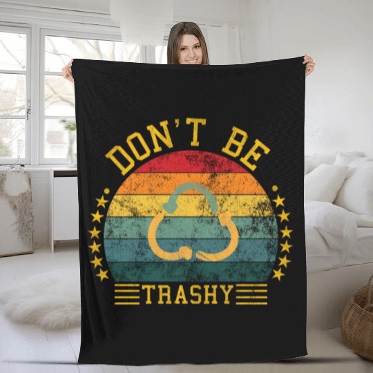 world wild save environment don't be trashy Fleece Blankets