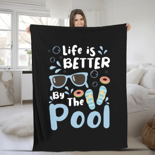 Pool Summer Pool Party Fleece Blankets