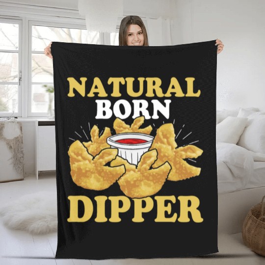 Natural Born DipperFunny Crab Rangoon Fleece Blankets