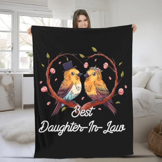 Best Daughter In Law Bride Funny Future Wife Humor Fleece Blankets