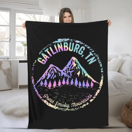 Gatlinburg Tennessee Great Smoky Mountain Souvenir Fleece Blankets