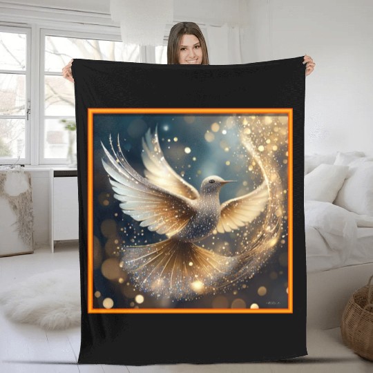 Whirly Bird in the Dazzle - 1 Fleece Blankets