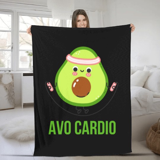 Avocado Gym Avocardio Fleece Blankets