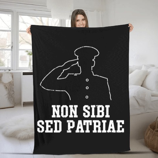 Navy motto Fleece Blankets