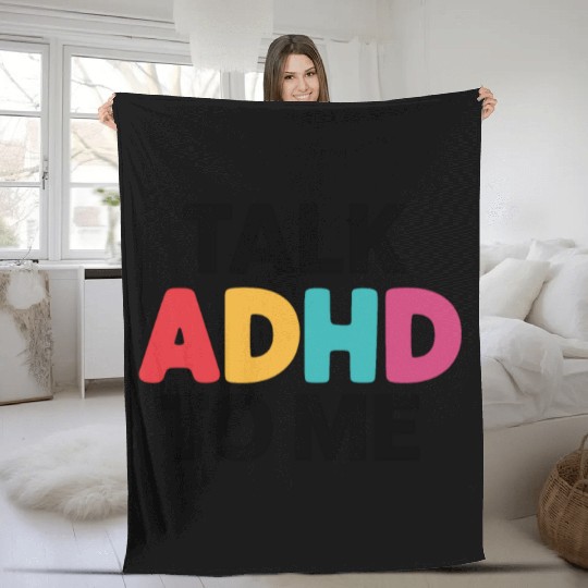 Embrace Neurodiversity Celebrate Adhd Awareness Fleece Blankets
