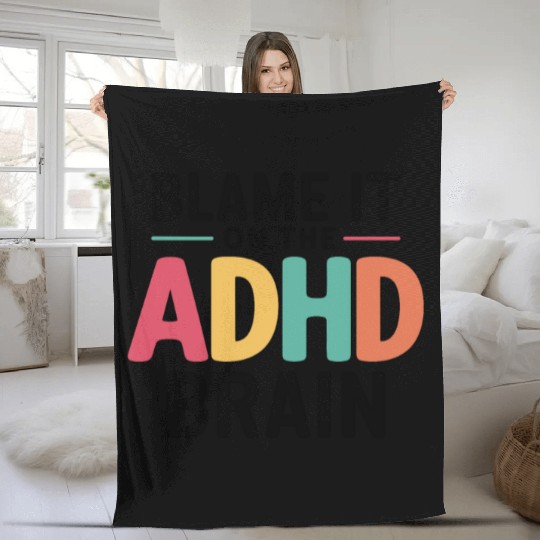Embrace Neurodiversity Celebrate Adhd Awareness Fleece Blankets