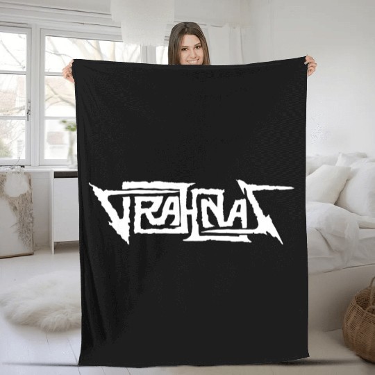 Vrahnas logo white trans Fleece Blankets