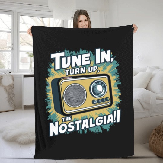 Tune In, Turn Up the Nostalgia with Vintage Radio Fleece Blankets