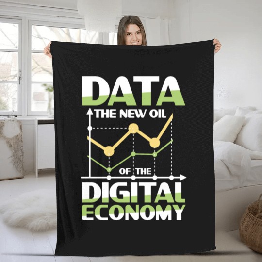 Data The New Oil Of The Digital Economy Fleece Blankets