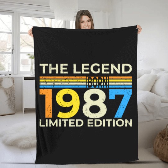 The Legend 1987 Logo Design Limited Edition Fleece Blankets