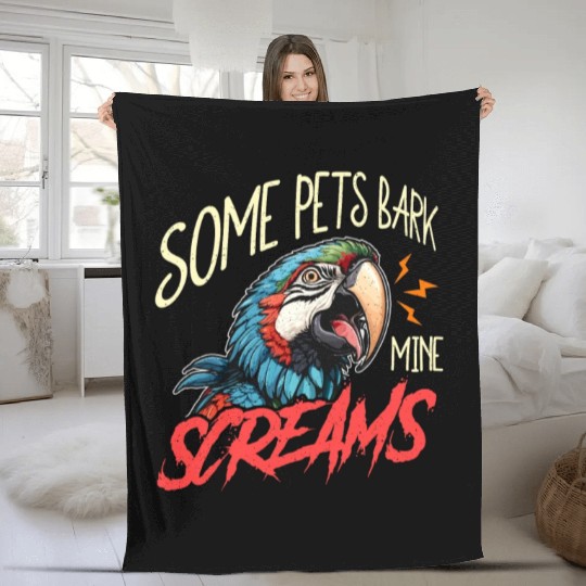 Macaw Bird Some Pets Bark Ornithology Macaw Lover Fleece Blankets