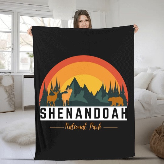 Shenandoah national park Fleece Blankets