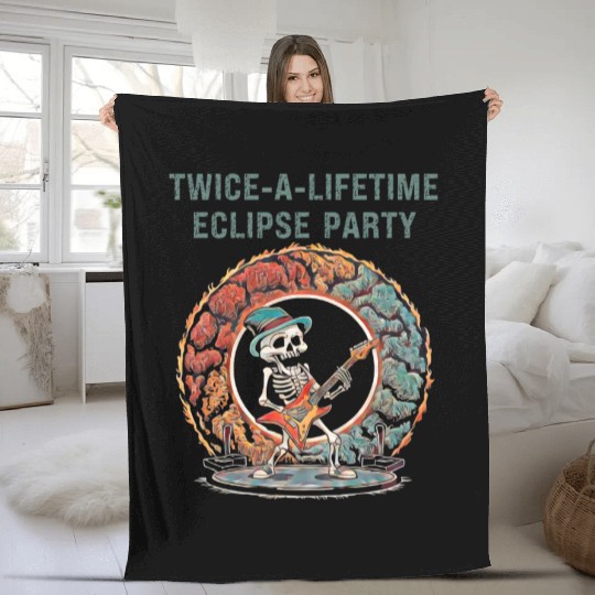Twice A Lifetime Eclipse Party Fleece Blankets