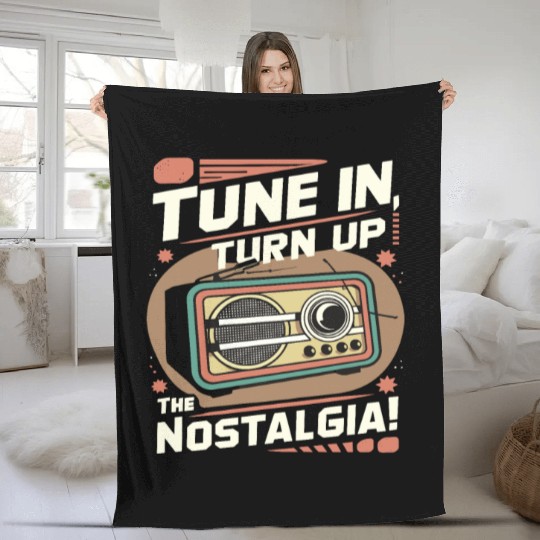 Tune In, Turn Up the Nostalgia with Vintage Radio Fleece Blankets