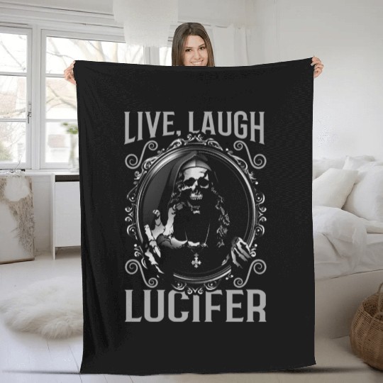 Live Love Lucifer Goth Festival Death Metal Fleece Blankets