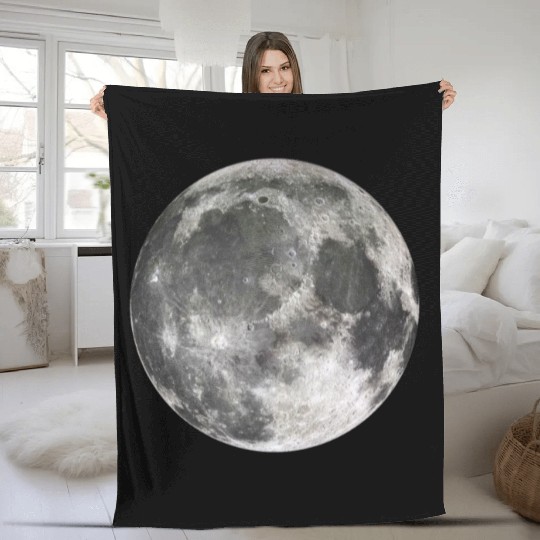 Cool Full Moon - Solar Eclipse, Moon Phases Totali Fleece Blankets