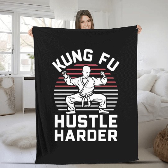 Kung Fu Chinese Kung Fu Asian Kung Fu Self defense Fleece Blankets