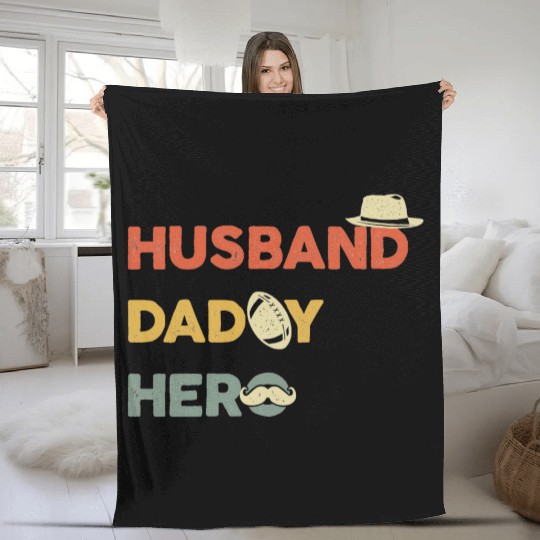 Multi-Role Hero: Husband & Dad Fleece Blankets
