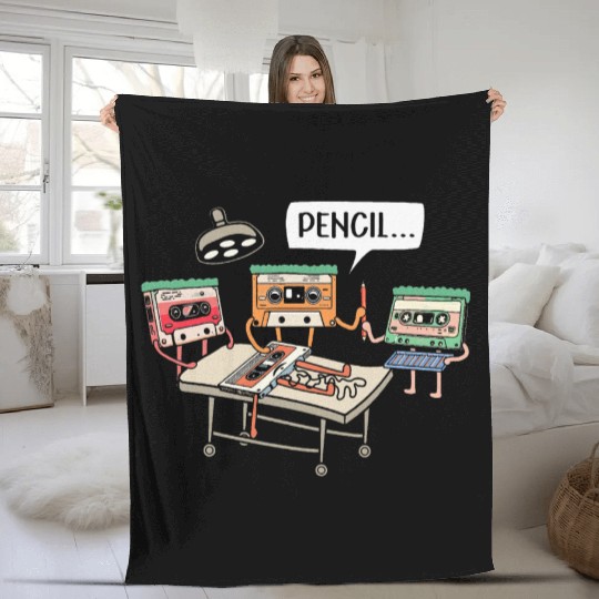 Cassette Tape 80s Music Lover Fleece Blankets