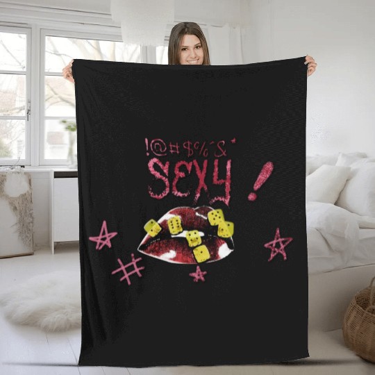 sexy f*ck !@#$%^&* Fleece Blankets