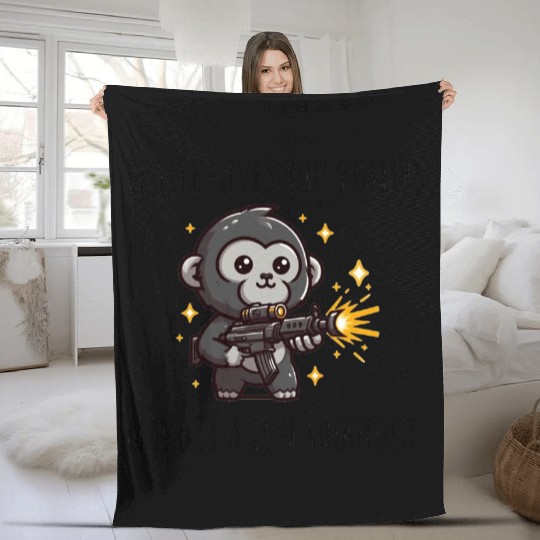 Shootout Gorillla Fleece Blankets