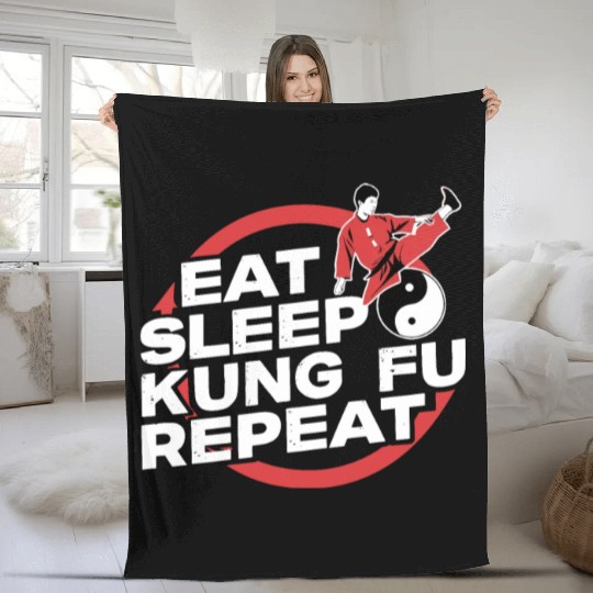 Kung Fu Chinese Kung Fu Asian Kung Fu Self defense Fleece Blankets