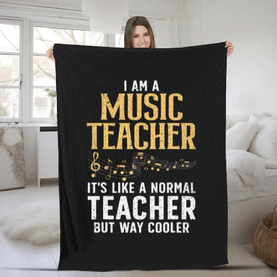 Cool Music Teacher Art School Orchestra Fleece Blankets