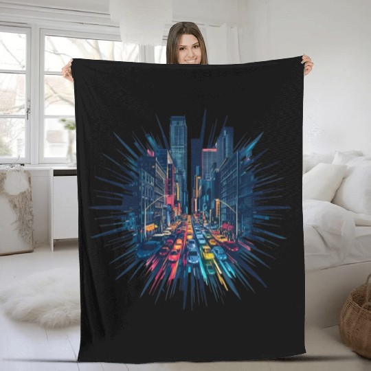 City Lights Symphony: Mystery and Thriller. Fleece Blankets