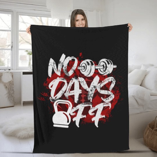 No Days Off Fleece Blankets