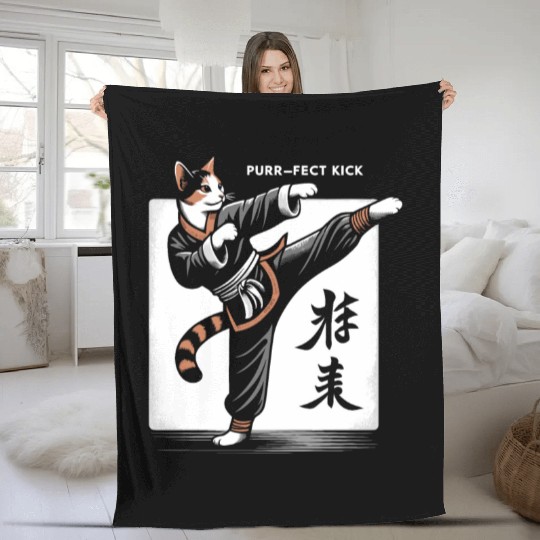 Kung Fu Chinese Kung Fu Asian Kung Fu Self defense Fleece Blankets