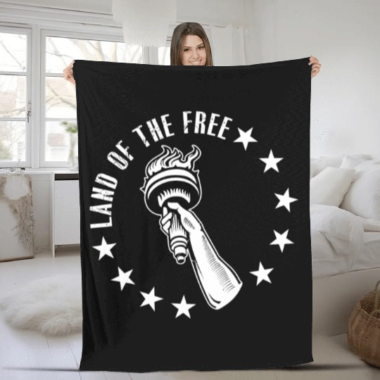 Land of The Free Fleece Blankets