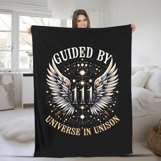 Angel Number Spiritual Guidance Numerology Fleece Blankets