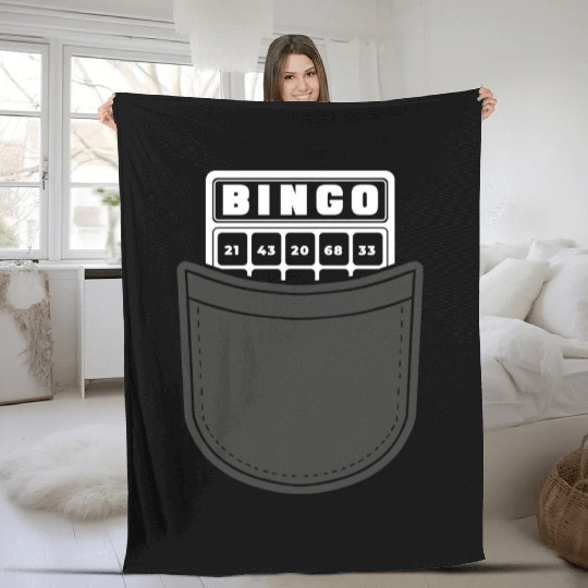 Fake Pocket Bingo Player Fleece Blankets