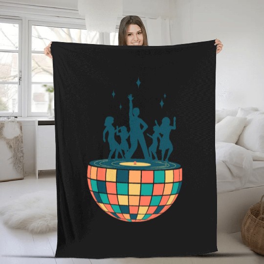 Disco ball - Dancing - Groovy - Clockwork Elements Fleece Blankets