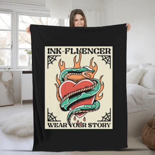 Ink-Fluencer - Wear Your Story Fleece Blankets