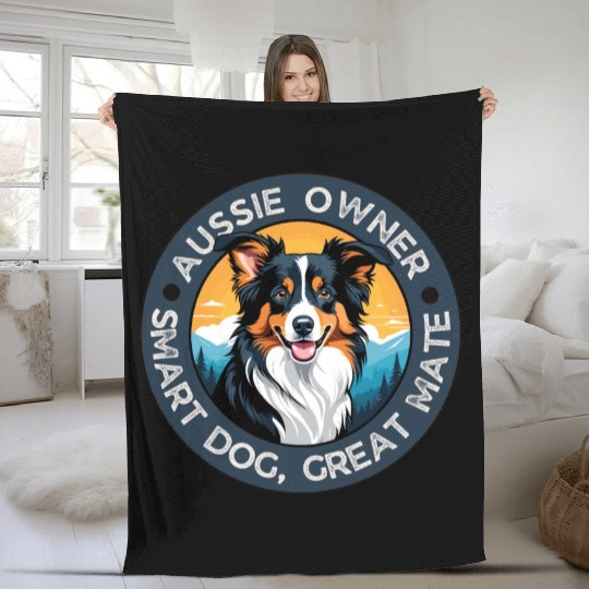 Australian Shepherd Fleece Blankets