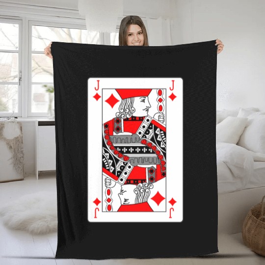jack Playing card Fleece Blankets