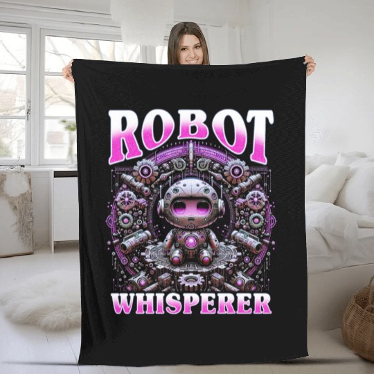 Robotics Engineer Robot Whisperer Fleece Blankets