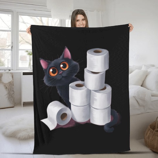 cute cat ,Embrace this lightweight and unique Fleece Blankets