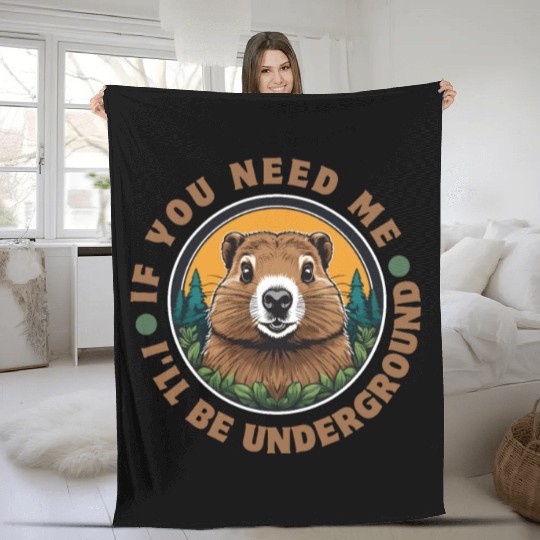 Groundhog Fleece Blankets