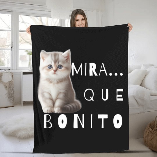 Look how nice kitten Fleece Blankets