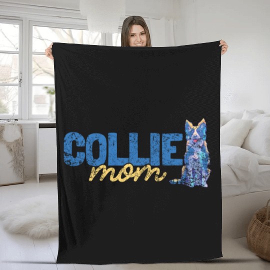 Unique Border Collie Design For Dog Lovers Fleece Blankets