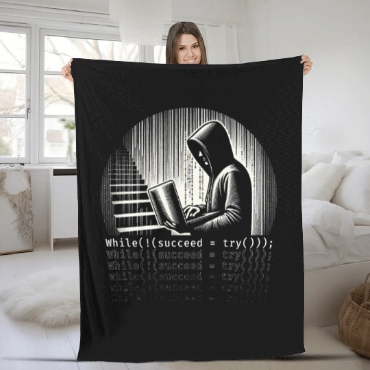 Robotics Engineer While (!(succeed=Try())); Fleece Blankets